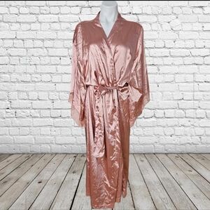 SHEIN Plus Size Satin Like Robe